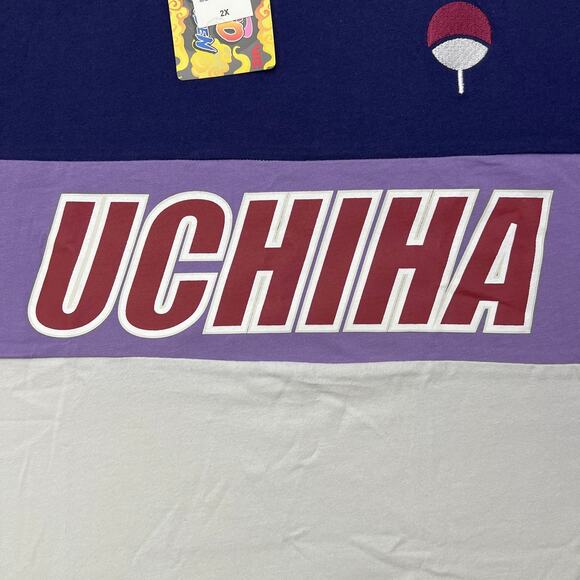 Naruto Shippuden Uchiha Panel T-Shirt Size 2X Blue Purple White New - Picture 3 of 6